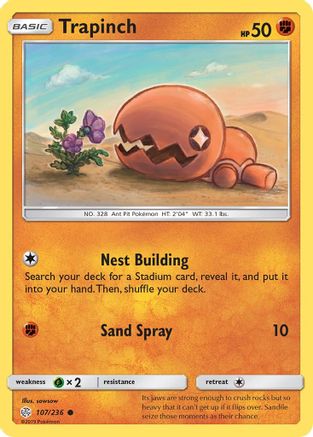 Trapinch (107/236) [Sun & Moon: Cosmic Eclipse] Reverse Holofoil