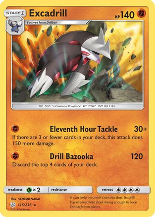 Excadrill (115/236) [Sun & Moon: Cosmic Eclipse] Reverse Holofoil