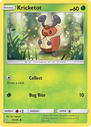 Kricketot (13/236) [Sun & Moon: Cosmic Eclipse] Reverse Holofoil
