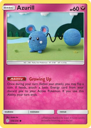 Azurill (146/236) [Sun & Moon: Cosmic Eclipse] Reverse Holofoil