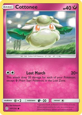Cottonee (147/236) [Sun & Moon: Cosmic Eclipse] Reverse Holofoil