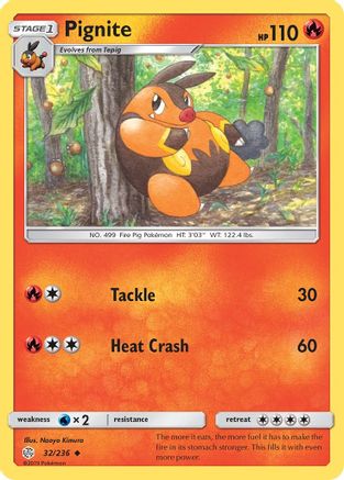Pignite (32/236) [Sun & Moon: Cosmic Eclipse] Reverse Holofoil