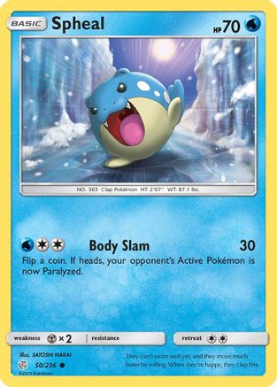 Spheal (50/236) [Sun & Moon: Cosmic Eclipse] Reverse Holofoil