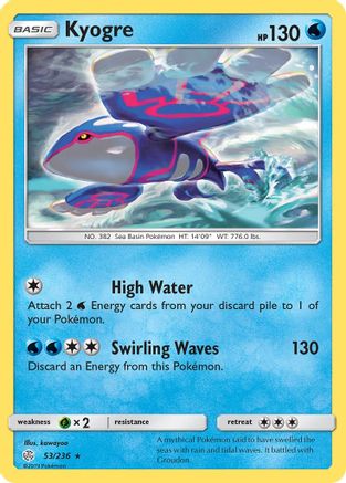 Kyogre (53/236) [Sun & Moon: Cosmic Eclipse] Reverse Holofoil