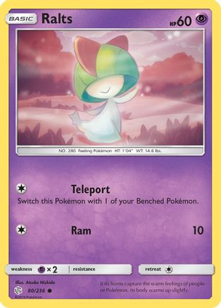 Ralts (80/236) [Sun & Moon: Cosmic Eclipse] Reverse Holofoil