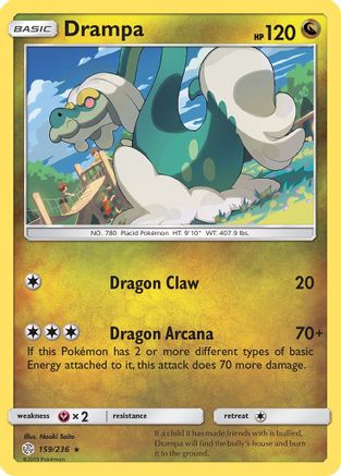 Drampa (159/236) [Sun & Moon: Cosmic Eclipse] Reverse Holofoil