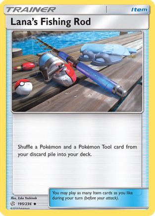 Lana's Fishing Rod (195/236) [Sun & Moon: Cosmic Eclipse] Reverse Holofoil