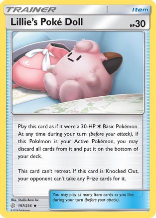 Lillie's Poke Doll (197/236) [Sun & Moon: Cosmic Eclipse] Reverse Holofoil
