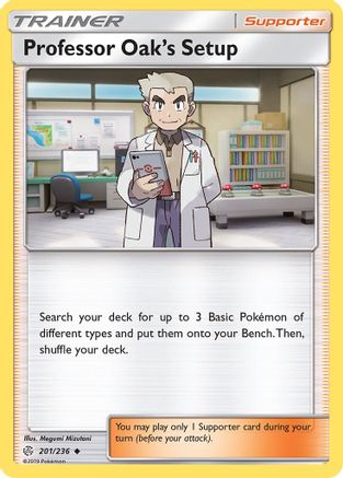 Professor Oak's Setup (201/236) [Sun & Moon: Cosmic Eclipse] Reverse Holofoil