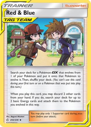 Red & Blue (202/236) [Sun & Moon: Cosmic Eclipse] Reverse Holofoil