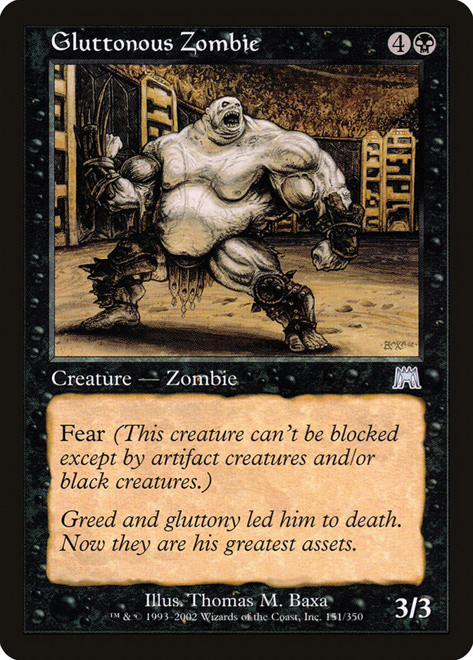 Gluttonous Zombie [Onslaught] Foil
