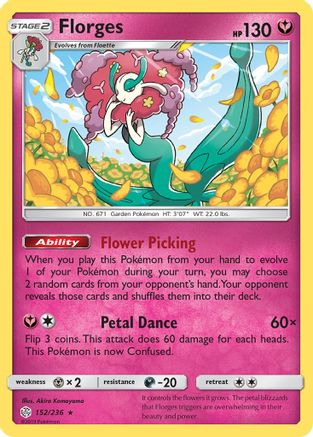 Florges (152/236) [Sun & Moon: Cosmic Eclipse] Reverse Holofoil