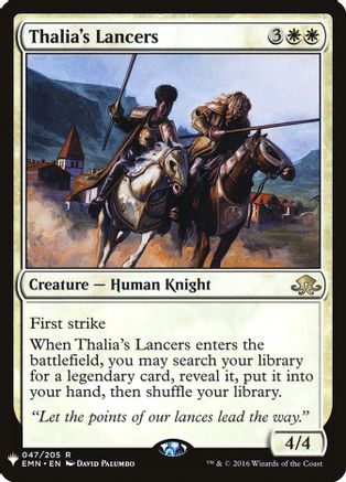 Thalia's Lancers  [The List Reprints]