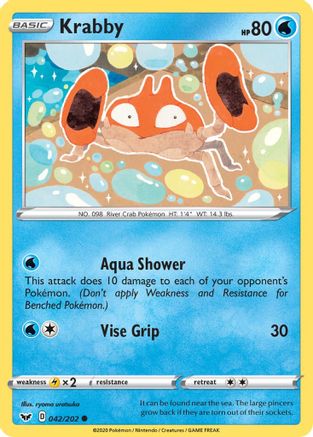 Krabby (042/202) [Sword & Shield: Base Set] Reverse Holofoil