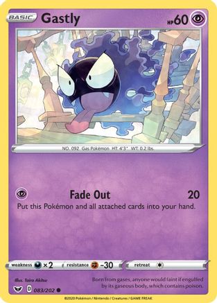 Gastly (083/202) [Sword & Shield: Base Set] Reverse Holofoil