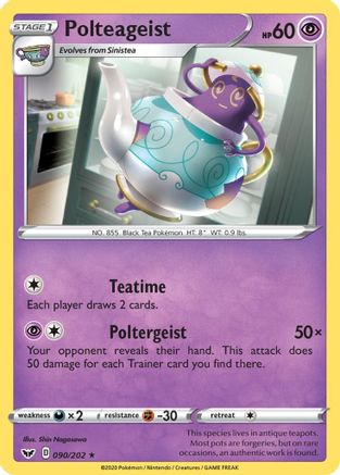 Polteageist (090/202) [Sword & Shield: Base Set] Reverse Holofoil