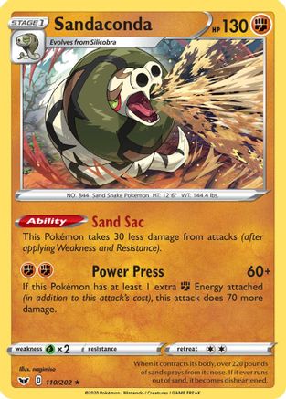Sandaconda (110/202) [Sword & Shield: Base Set] Reverse Holofoil