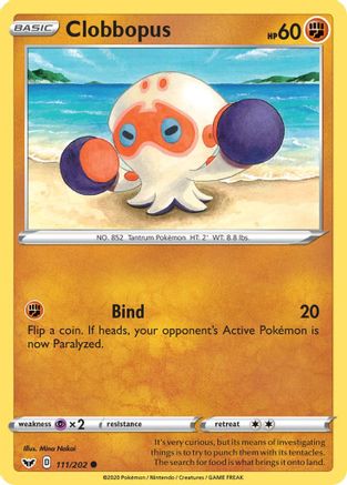 Clobbopus (111/202) [Sword & Shield: Base Set] Reverse Holofoil