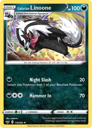 Galarian Linoone (118/202) [Sword & Shield: Base Set] Reverse Holofoil