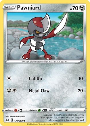 Pawniard (133/202) [Sword & Shield: Base Set] Reverse Holofoil