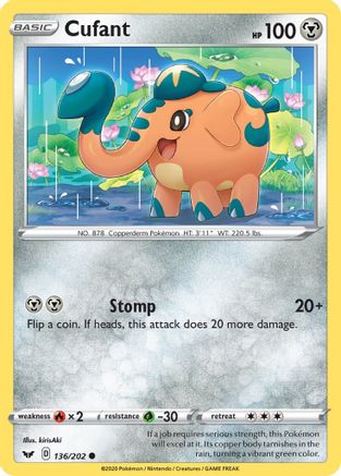 Cufant (136/202) [Sword & Shield: Base Set] Reverse Holofoil