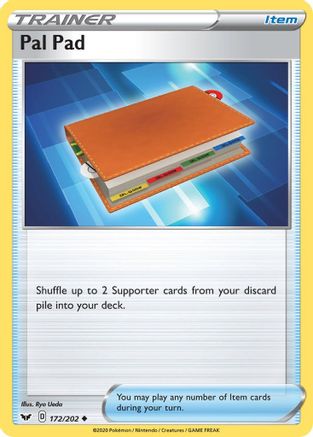 Pal Pad (172/202) [Sword & Shield: Base Set] Reverse Holofoil