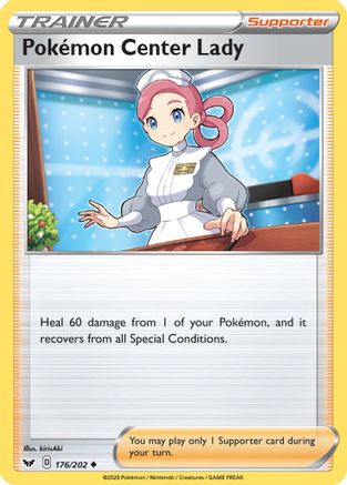 Pokemon Center Lady (176/202) [Sword & Shield: Base Set] Reverse Holofoil