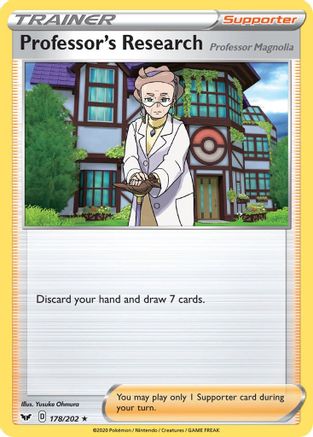 Professor's Research (178/202) (Professor Magnolia) [Sword & Shield: Base Set] Reverse Holofoil