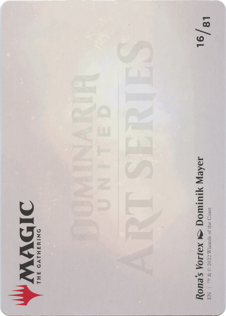 Rona's Vortex // Rona's Vortex  [Dominaria United Art Series] (Borderless)