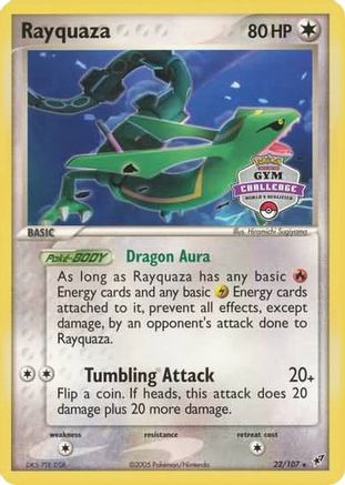 Rayquaza (22/107) (Gym Challenge Promo) [EX: Deoxys] Holofoil