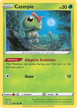 Caterpie (001/192) [Sword & Shield: Rebel Clash] Reverse Holofoil