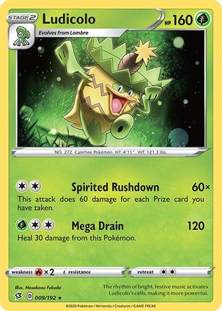 Ludicolo (009/192) [Sword & Shield: Rebel Clash] Reverse Holofoil