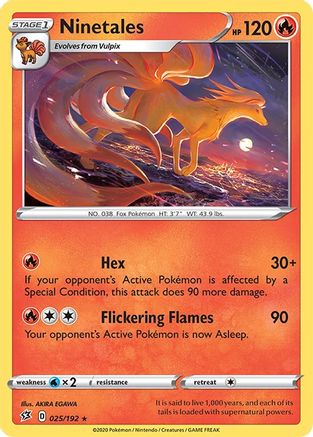 Ninetales (025/192) [Sword & Shield: Rebel Clash] Reverse Holofoil