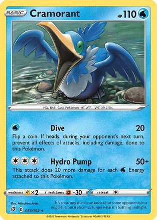 Cramorant (051/192) [Sword & Shield: Rebel Clash] Reverse Holofoil