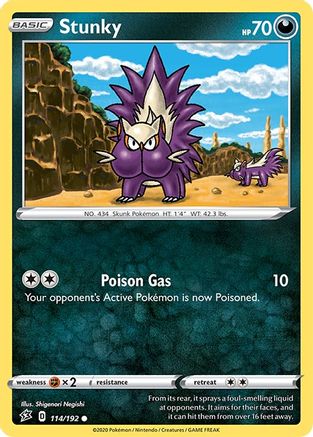 Stunky (114/192) [Sword & Shield: Rebel Clash] Reverse Holofoil