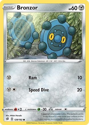 Bronzor (129/192) [Sword & Shield: Rebel Clash] Reverse Holofoil