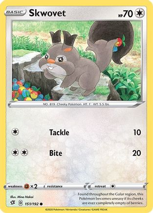 Skwovet (151/192) [Sword & Shield: Rebel Clash] Reverse Holofoil