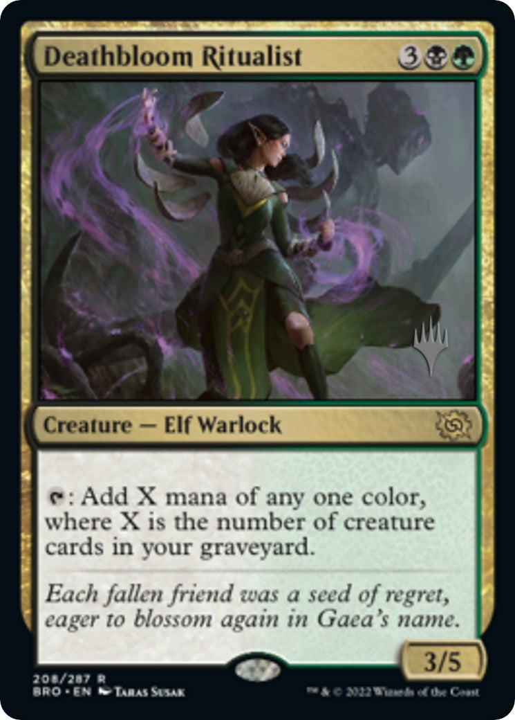 Deathbloom Ritualist (Promo Pack) [The Brothers' War Promos] Foil