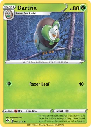 Dartrix (012/189) [Sword & Shield: Darkness Ablaze] Reverse Holofoil