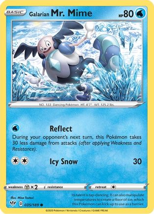 Galarian Mr. Mime (035/189) [Sword & Shield: Darkness Ablaze] Reverse Holofoil