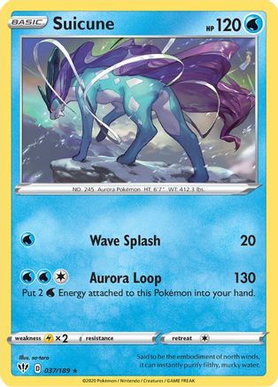 Suicune (037/189) [Sword & Shield: Darkness Ablaze] Reverse Holofoil