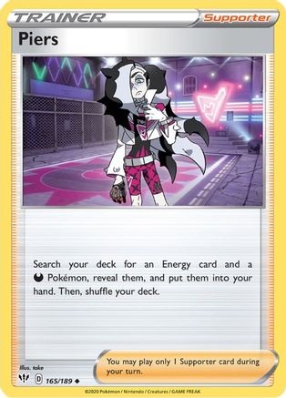 Piers (165/189) [Sword & Shield: Darkness Ablaze] Reverse Holofoil