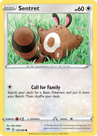 Sentret (135/189) [Sword & Shield: Darkness Ablaze] Reverse Holofoil