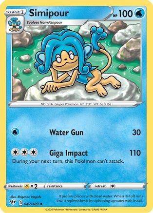 Simipour (042/189) [Sword & Shield: Darkness Ablaze] Reverse Holofoil