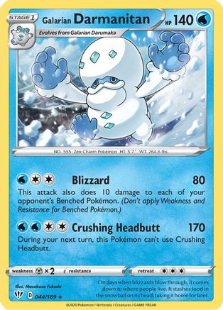Galarian Darmanitan (044/189) [Sword & Shield: Darkness Ablaze] Reverse Holofoil