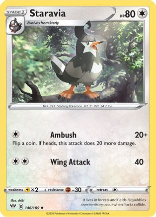 Staravia (146/189) [Sword & Shield: Darkness Ablaze] Reverse Holofoil