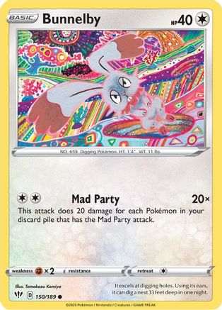 Bunnelby (150/189) [Sword & Shield: Darkness Ablaze] Reverse Holofoil