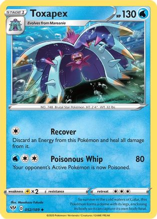 Toxapex (052/189) [Sword & Shield: Darkness Ablaze] Reverse Holofoil