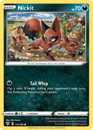 Nickit (112/189) [Sword & Shield: Darkness Ablaze] Reverse Holofoil