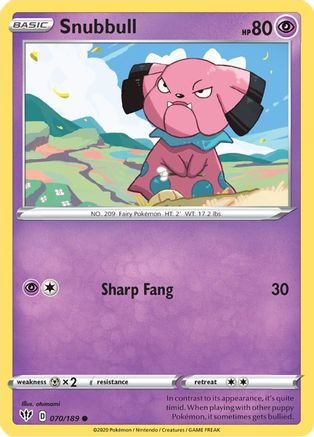 Snubbull (070/189) [Sword & Shield: Darkness Ablaze] Reverse Holofoil